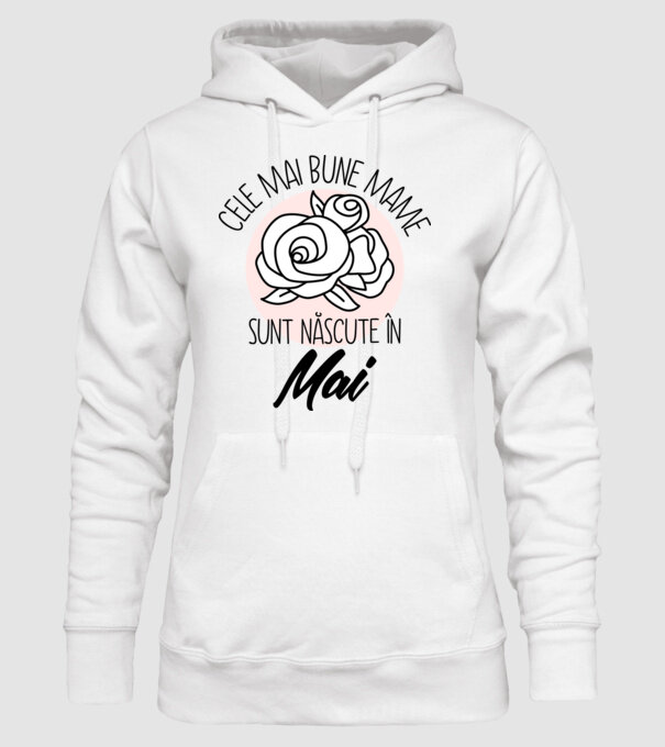 Cele mai bune mame sunt născute în Mai model alb pe tricou