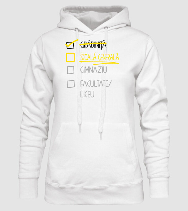 Cheklist educație - grădiniță alb model alb pe tricou
