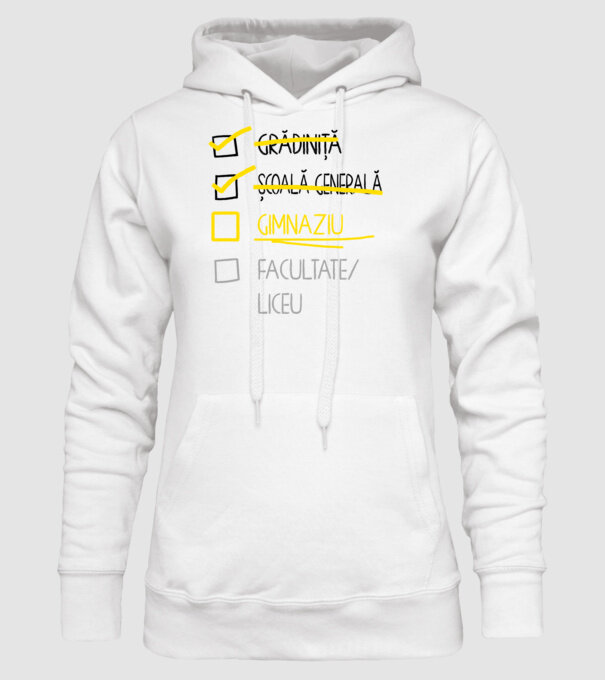 Cheklist educație - Școala primară alb model alb pe tricou