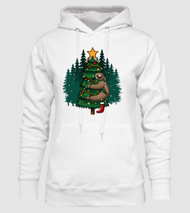 Christmas model alb pe tricou