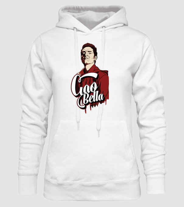ciao bella berlin model alb pe tricou