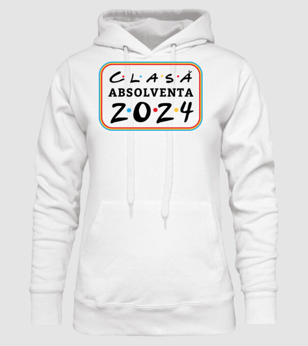 Clasă absolventă friends model alb pe tricou