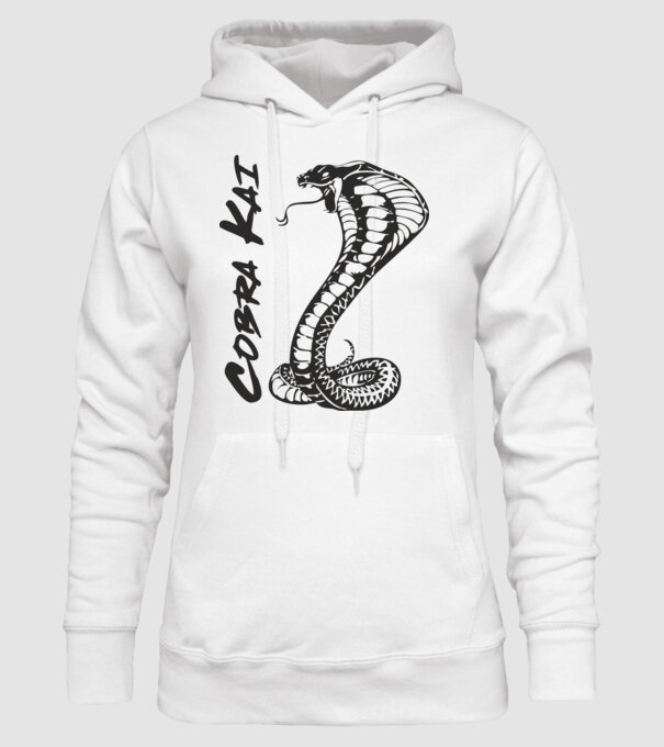 cobra kai black model alb pe tricou