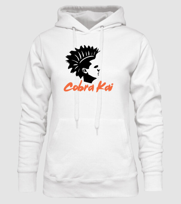 cobra kai punk model alb pe tricou