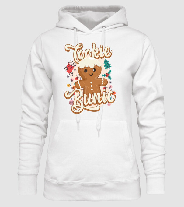 Cookie bunic model alb pe tricou