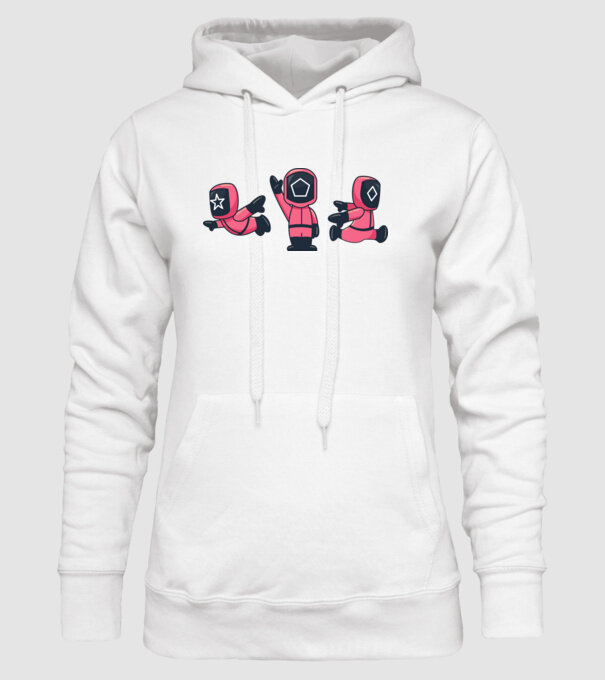 cute squid game toys model alb pe tricou