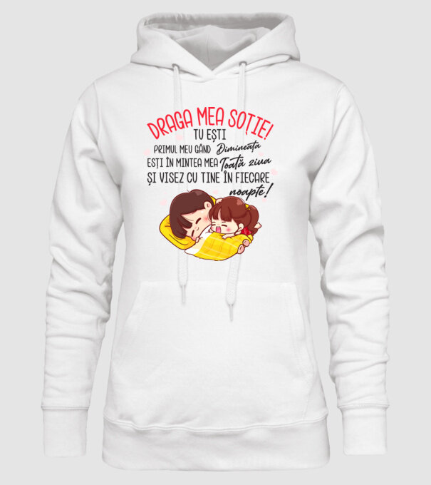 Draga mea soție tu ești primul meu model alb pe tricou