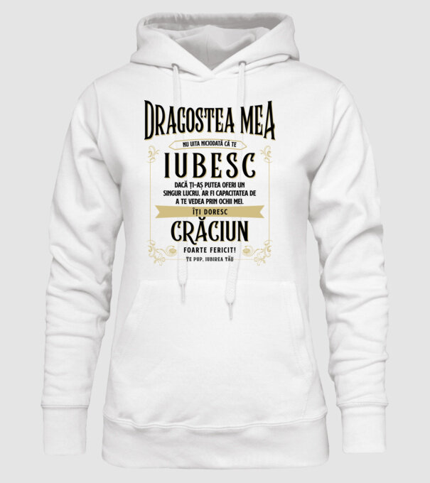 Dragostea mea model alb pe tricou