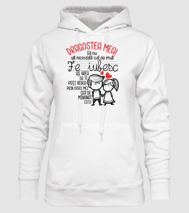 Dragostea mea Cât de minunat ești model alb pe tricou