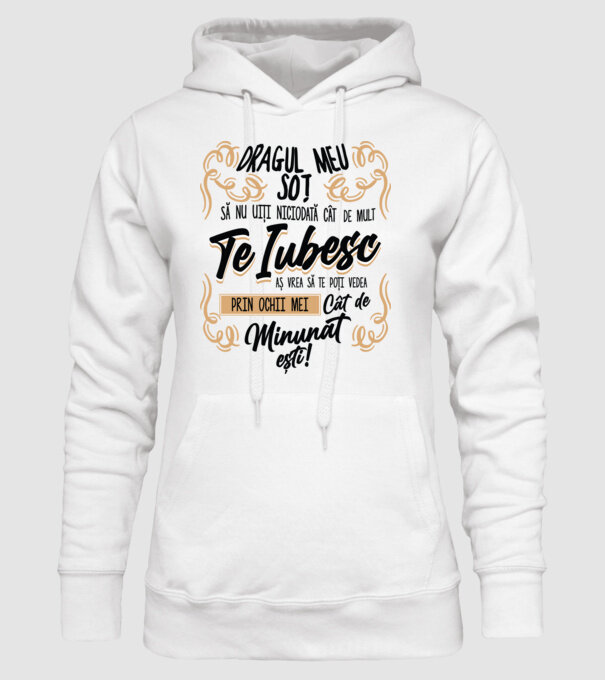 Dragul Mea soț model alb pe tricou