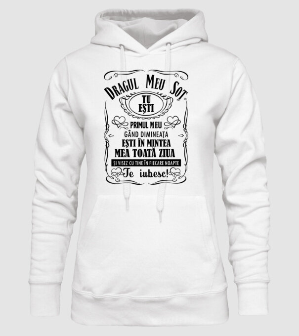 Dragul meu soț tu ești primul me gând dimineața, ești în mintea mea toată ziua și visez cu tine în fiecare noapte model alb pe tricou