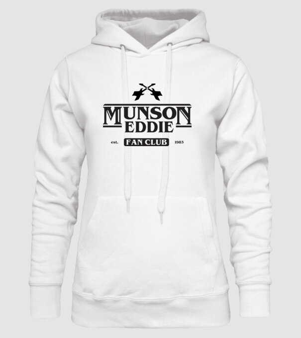 eddie munson fan club model alb pe tricou
