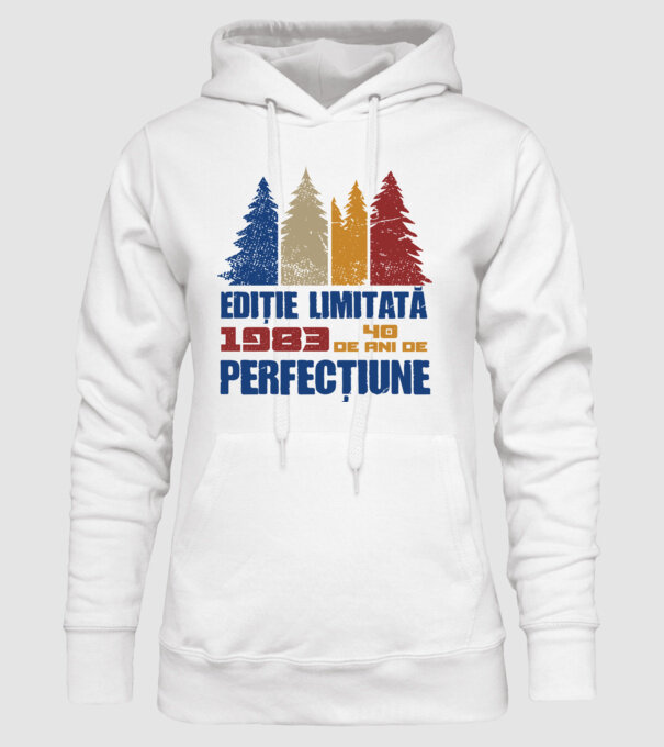 Ediție limitată 1983 - 40 de ani de perfecțiune model alb pe tricou