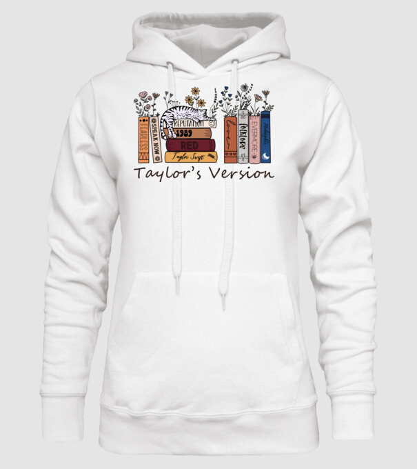 Eras tour books color cat model alb pe tricou