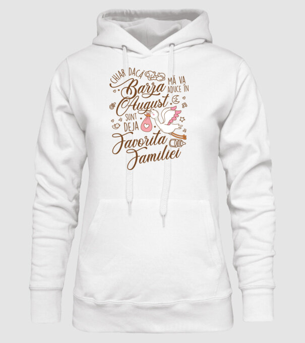Favorita familiei AUGUST model alb pe tricou