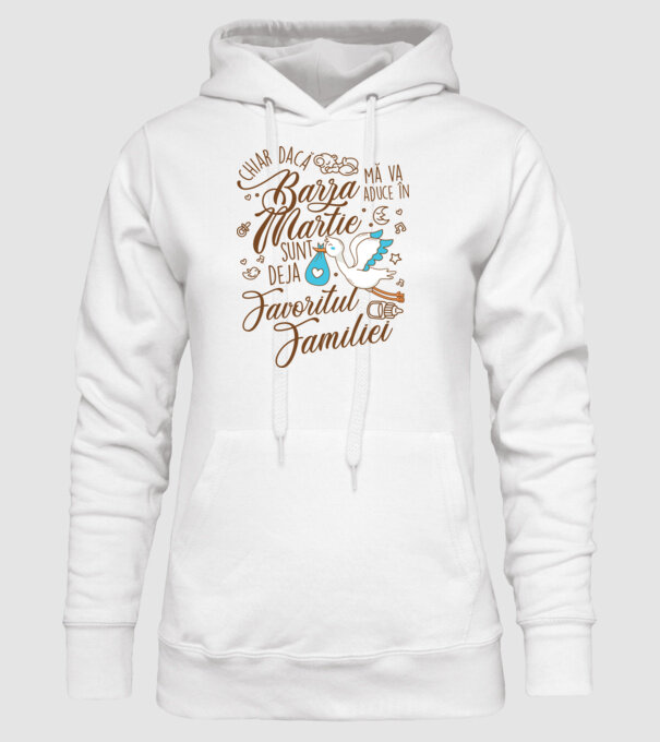 Favoritul familiei MARTIE model alb pe tricou