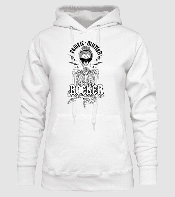 femeie - mutter - rocker model alb pe tricou