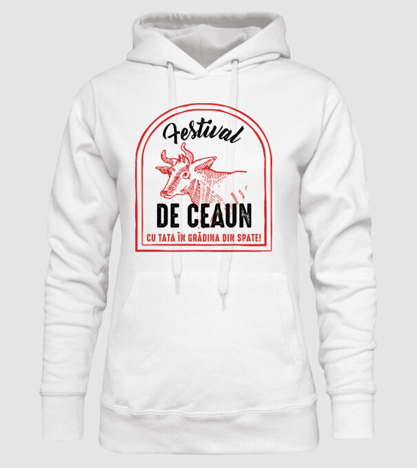 Festival de ceaun - cu tata în grădina din spate! model alb pe tricou