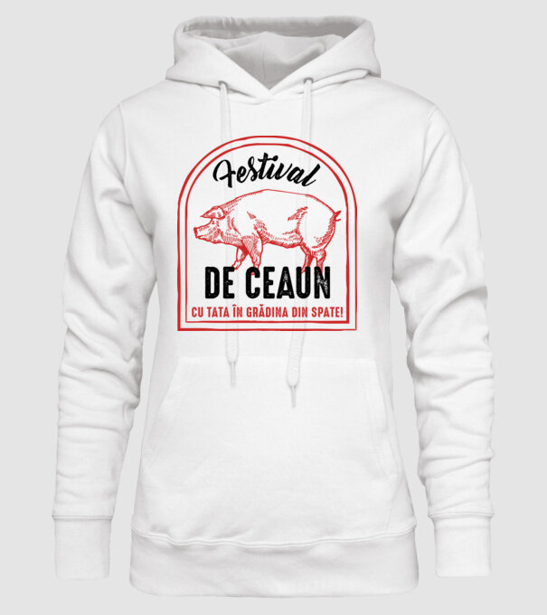 Festival de ceaun - cu tata în grădina din spate! model alb pe tricou