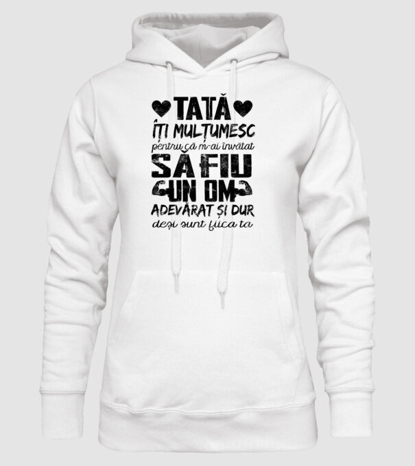 fiică crescută ca fiu Alb model alb pe tricou