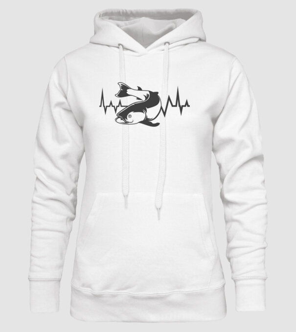 Fish model alb pe tricou