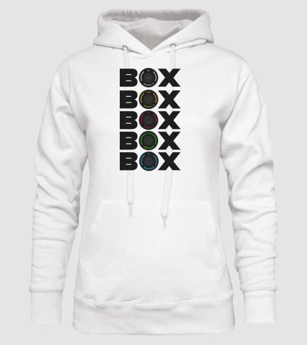 Forma1 box model alb pe tricou