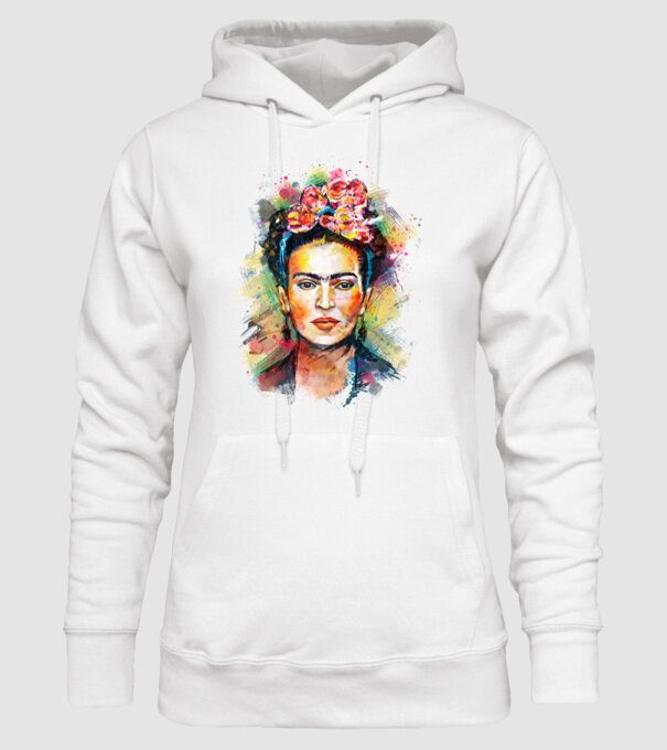 Frida Kahlo model alb pe tricou