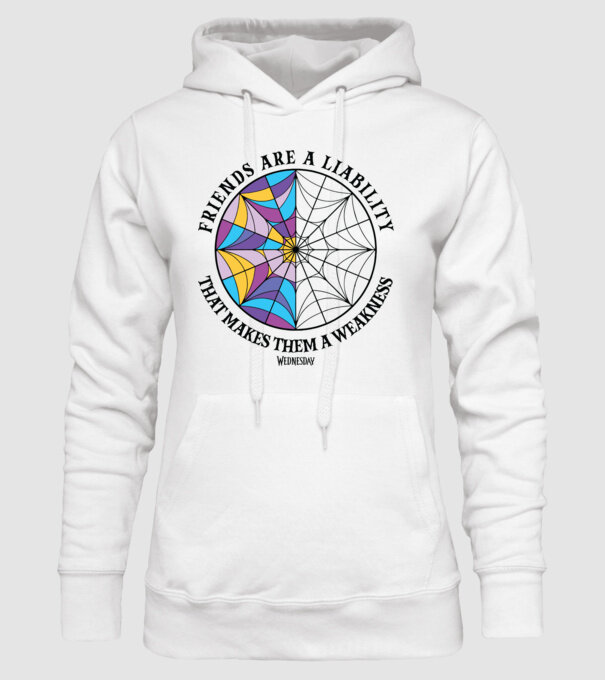 Friends are liability model alb pe tricou