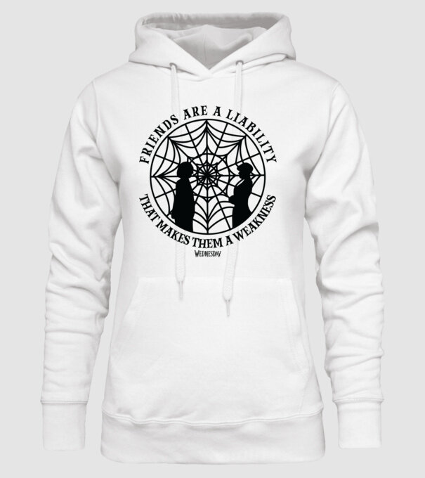  Friends are liability model alb pe tricou