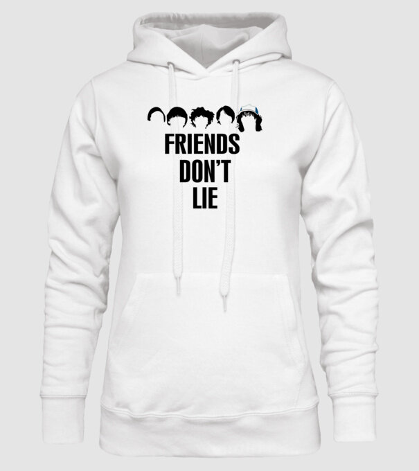 friends dont lie stranger things model alb pe tricou