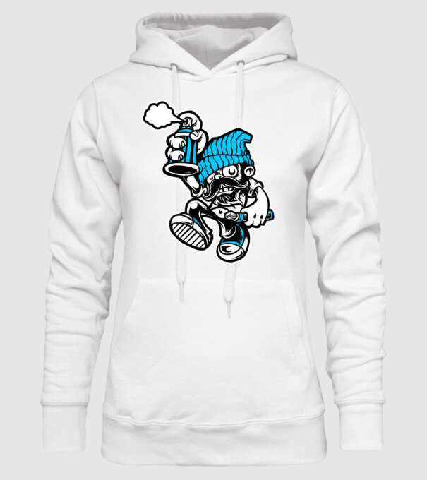 Graffiti model alb pe tricou
