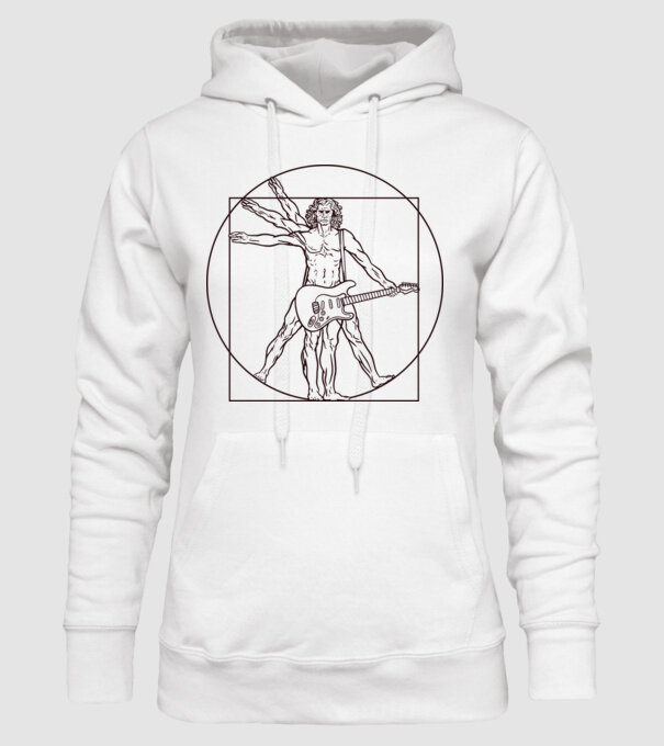 Guitar player model alb pe tricou