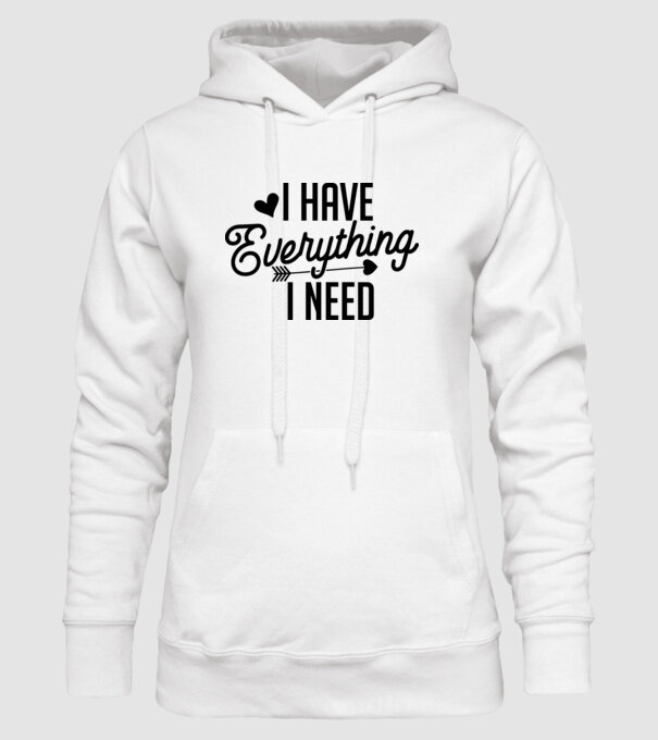I have everything model alb pe tricou