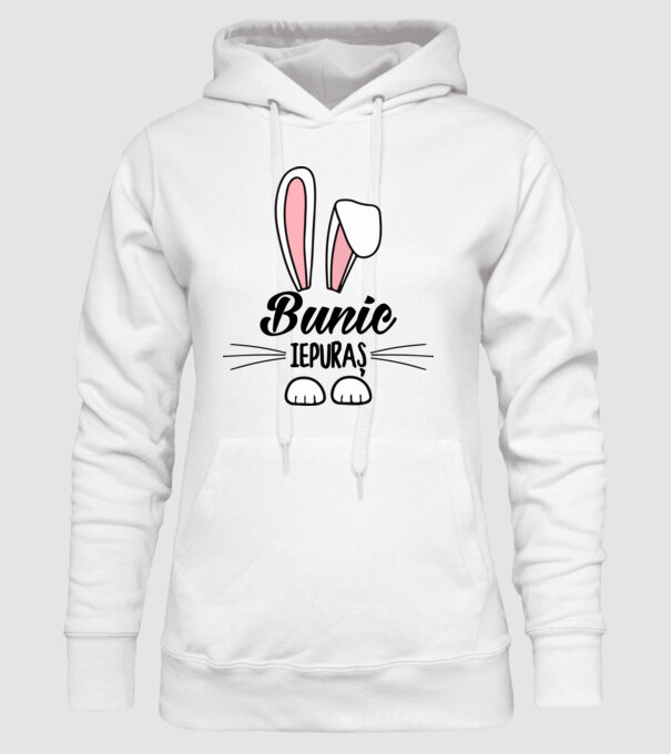 iepuraș bunic model alb pe tricou