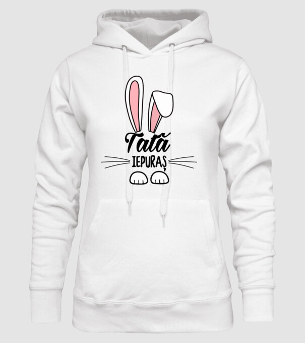 iepuraș tată model alb pe tricou