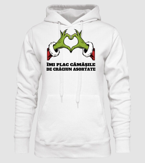 Îmi plac cămășile de crăciun asortate alb model alb pe tricou
