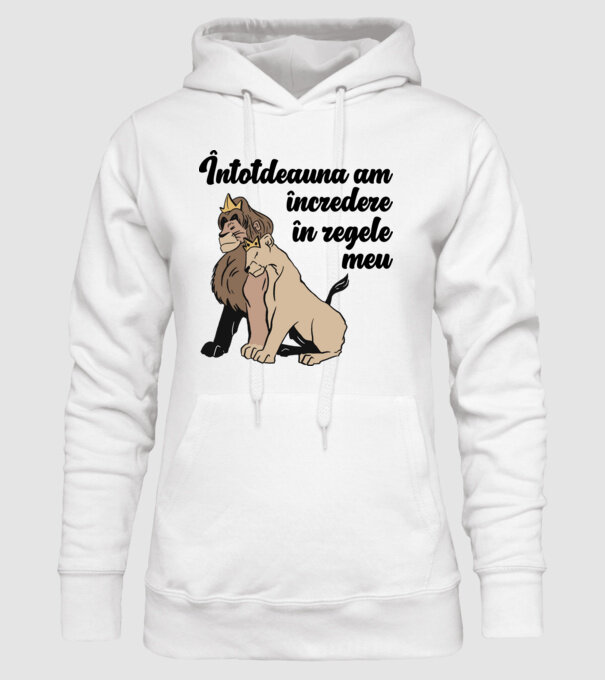 Întotdeauna am încredere în regele meu model alb pe tricou