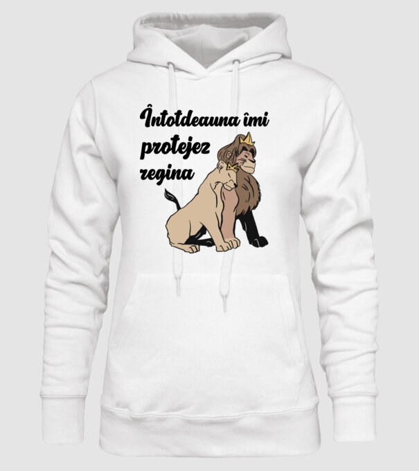 Întotdeauna îmi protejez regina model alb pe tricou