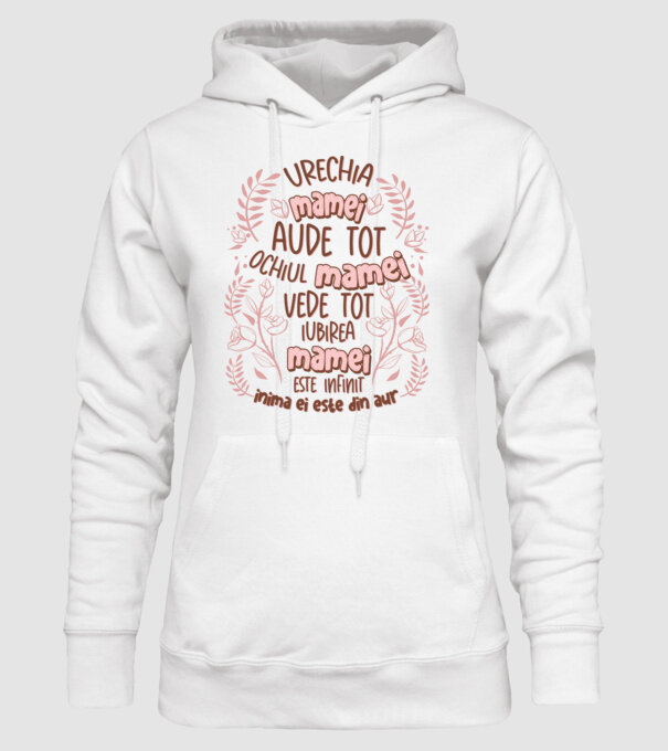 Iubirea mamei este infinit model alb pe tricou