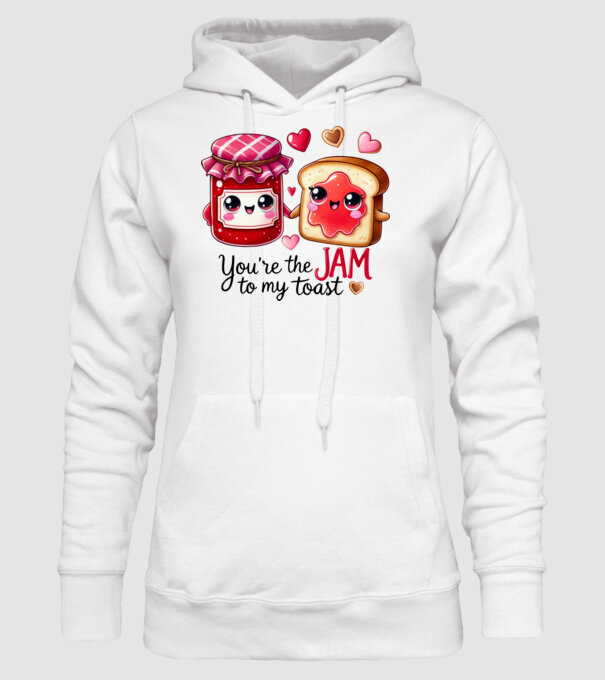 Jam to my Toast model alb pe tricou