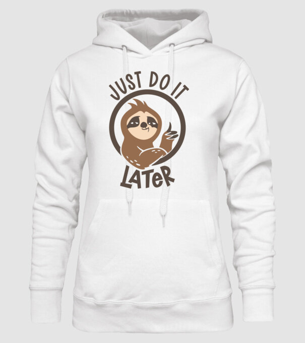 Just do it model alb pe tricou