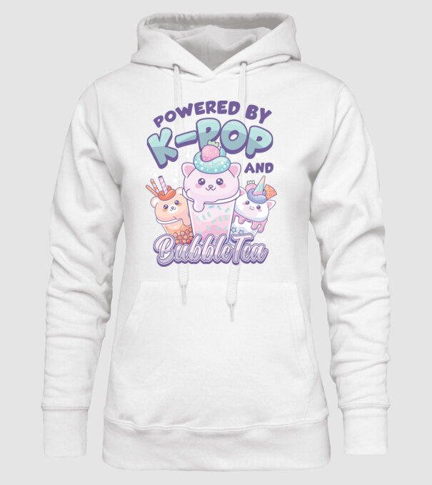 K-POP BUBBLE TEA model alb pe tricou