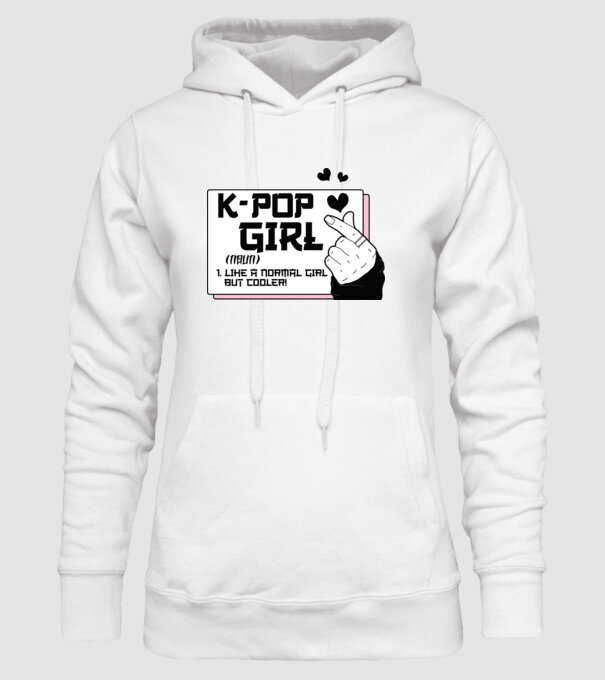 K-POP FANGIRL model alb pe tricou