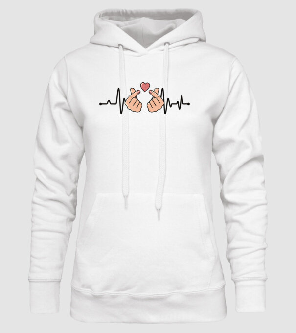Kpop heartbeaT model alb pe tricou
