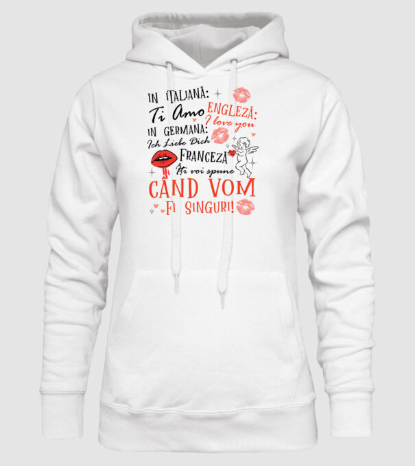 Lecție de limbă model alb pe tricou