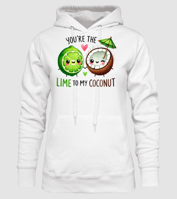 Lime to my Coconut model alb pe tricou