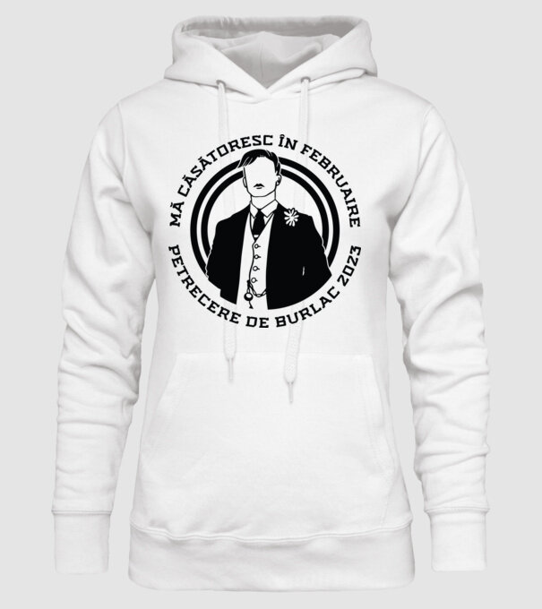 mă căsătoresc în februarie model alb pe tricou