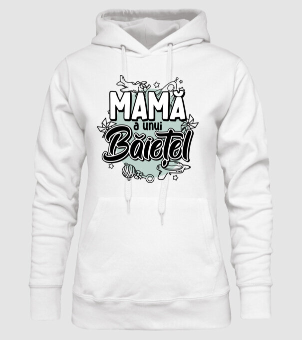 Mamă a unui băiețel model alb pe tricou