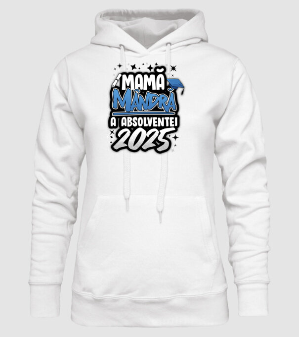 Mamă Mândră a absolventei model alb pe tricou