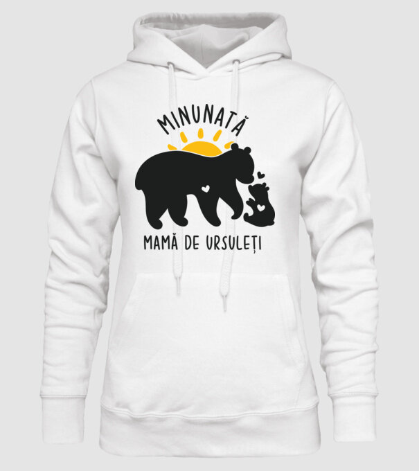 Minunată mamă de ursuleți model alb pe tricou